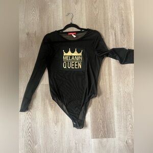 Rainbow Black and Gold Bodysuit